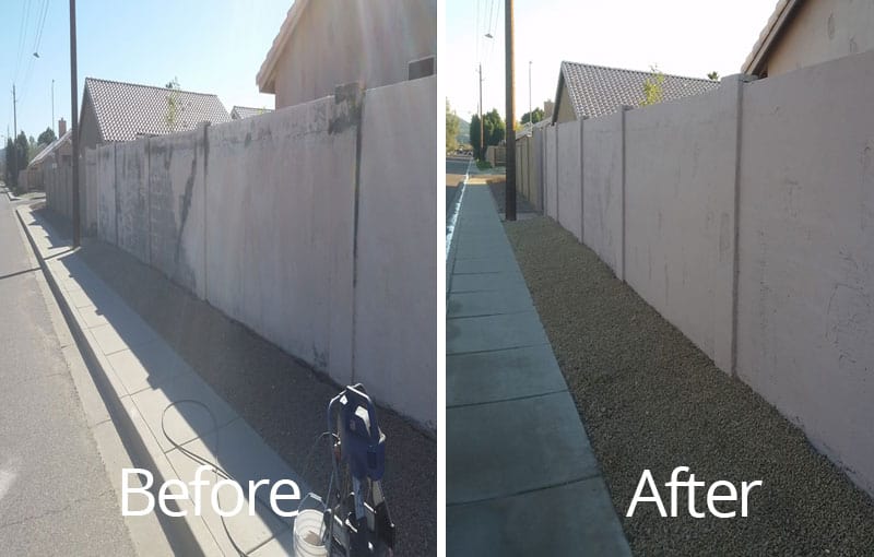 Before & After Removing Paint from a Block Wall